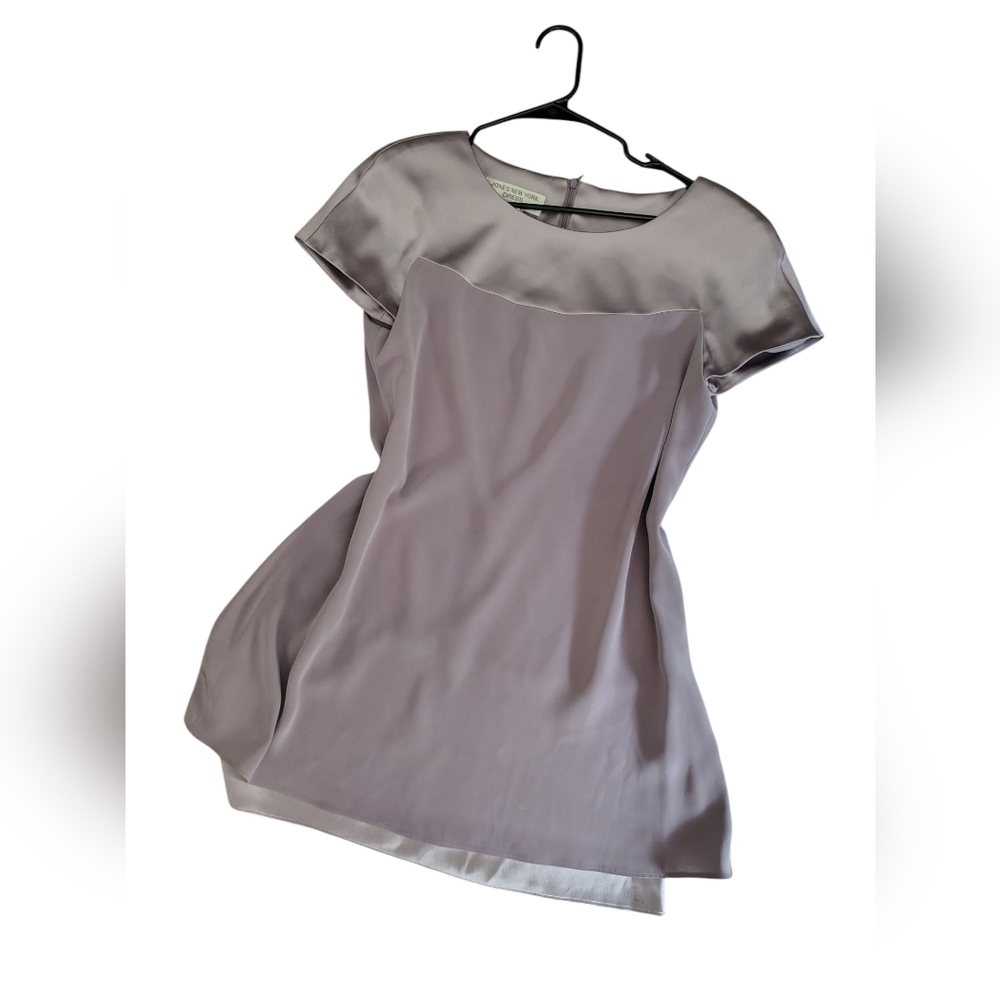 Jones New York Purple Sheath Mini Dress Short Sleeve
